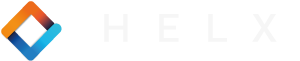 Logo de l'entreprise HELX pour mobile, avec texte en blanc